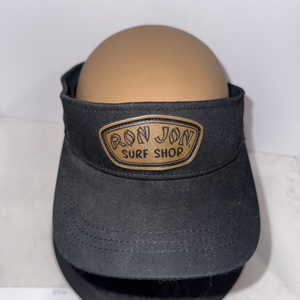 Ron Jon Surf Shop Visor Hat Men blk  Adjustable Tennis Golf Fishing Cool Preppy
